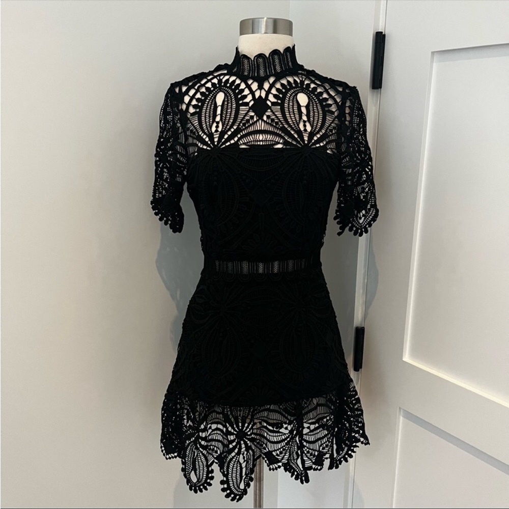 SAYLOR crochet mini dress